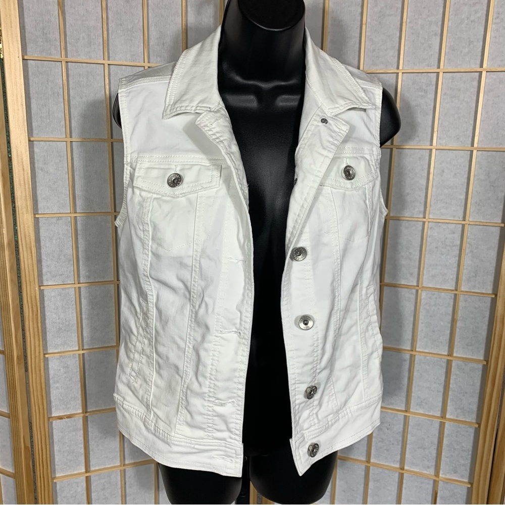 Merona White Jeans Vest